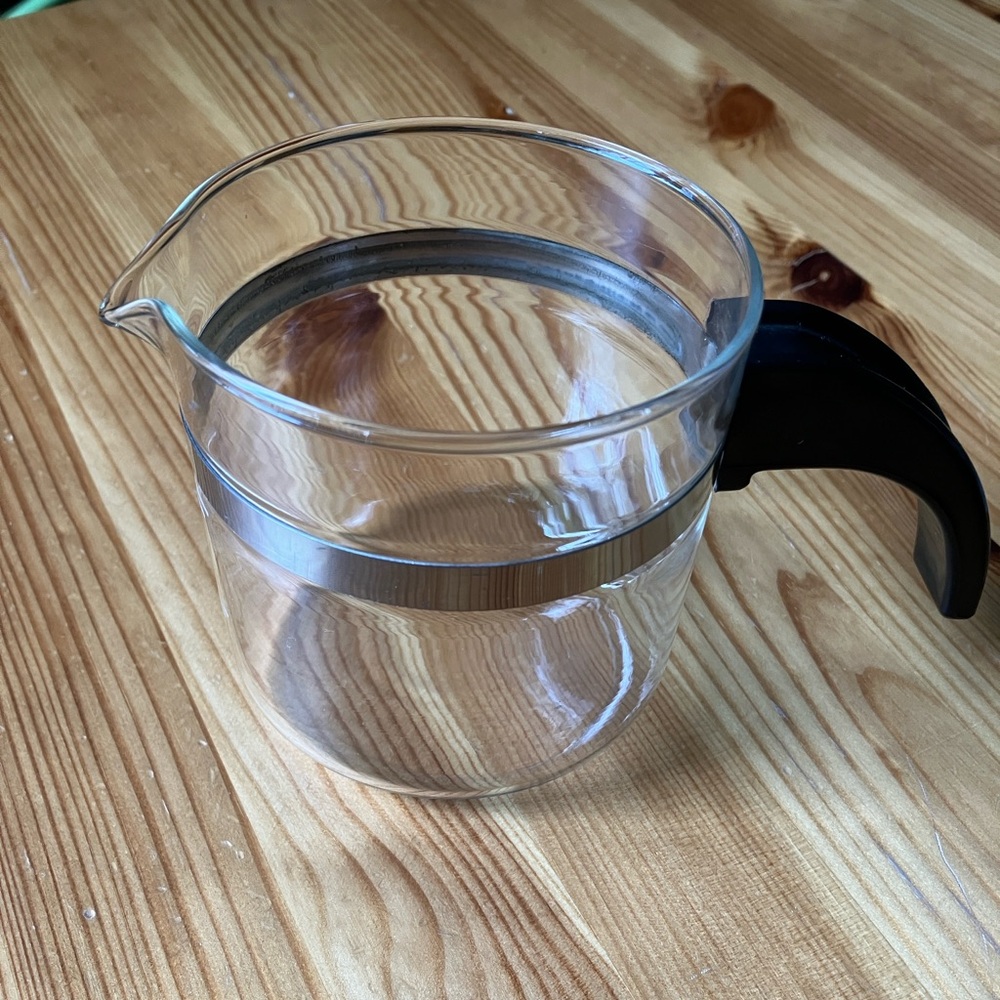 Vintage glass carafe with lid Small coffee espresso